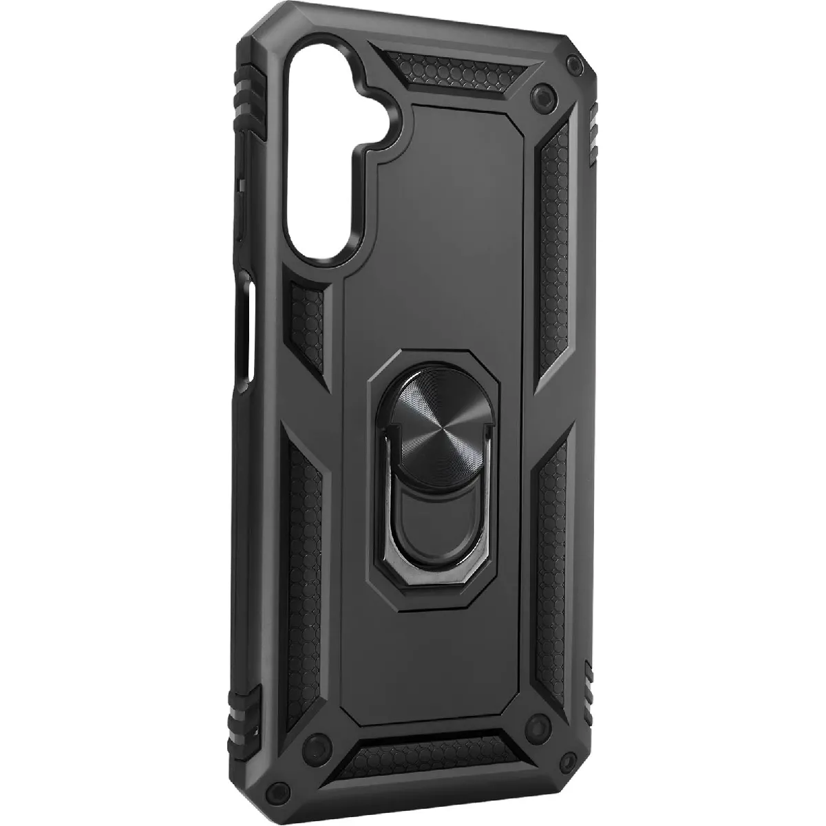 Coque Pour Samsung A25 5g Hybride Bague Support Magnétique Noir