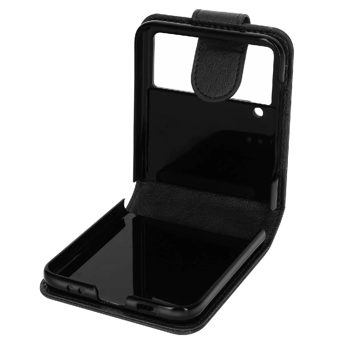 Coque Pour Samsung Galaxy Z Flip 4 Clapet Avec Languette Magnétique Noir