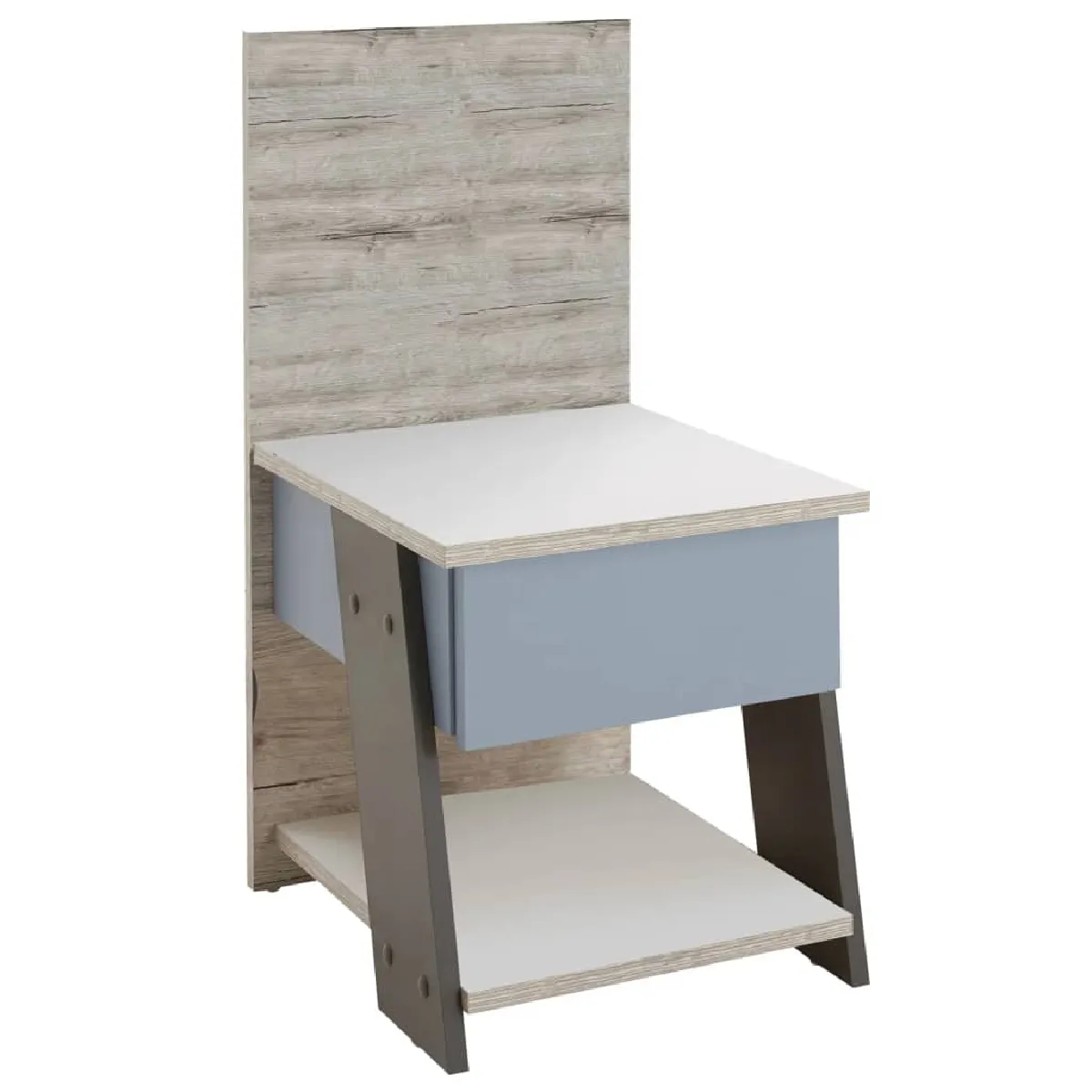 Table De Chevet Avec 1 Tiroir 34,2x39x69 Cm Chêne Sable Fmd