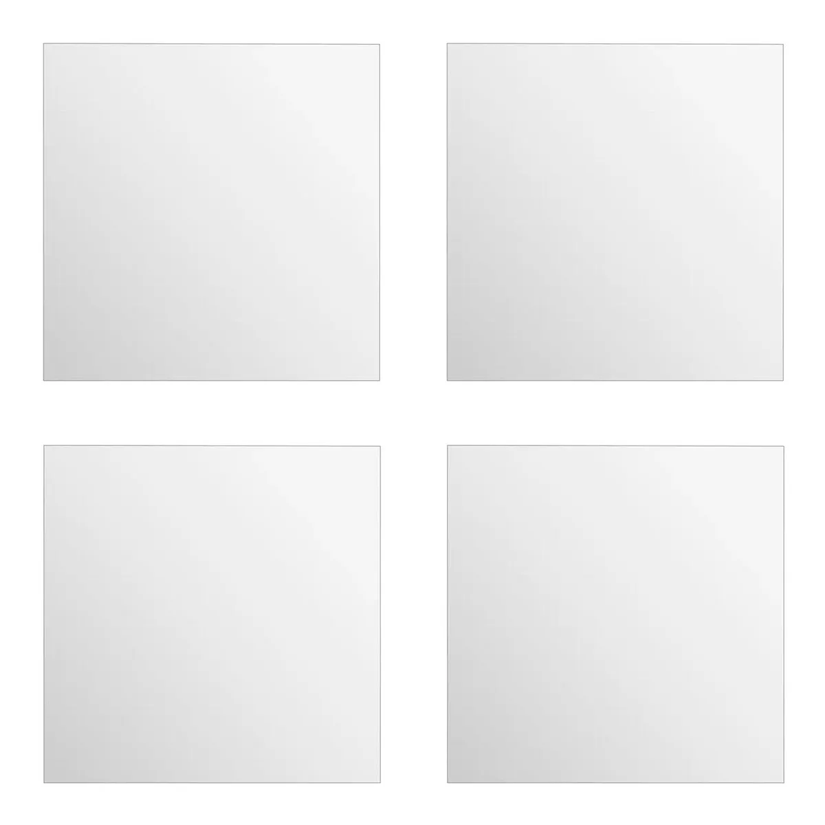 Lot De 4 Miroirs Carrés Adhésifs 20x20 - 5five