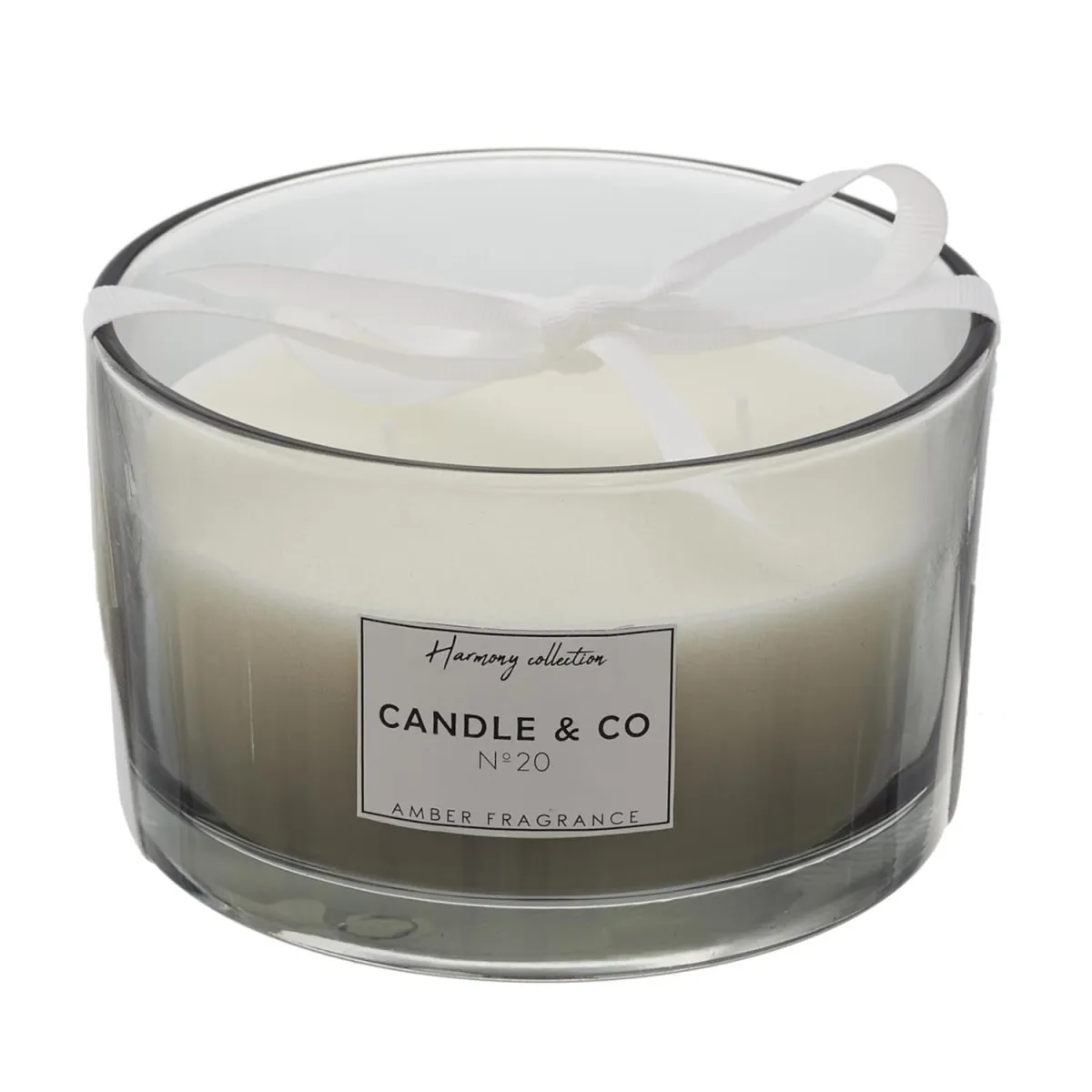 Bougie - HOME DECO FACTORY - HARMONY - Parfumée - 3 Mèches - Grise