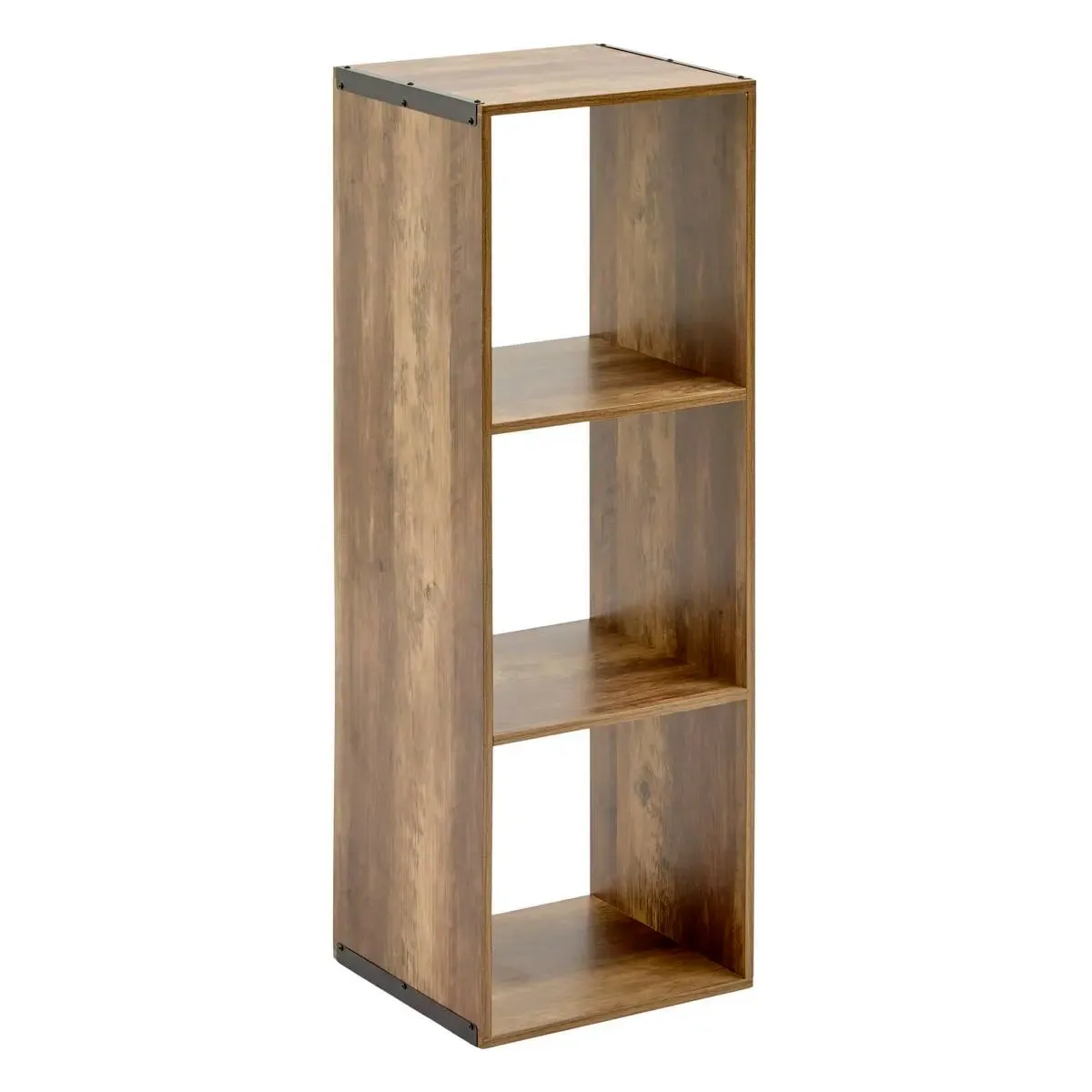 Étagère Colonne 3 Cases Indus "mix N' Modul" Effet Bois Foncé - 5five