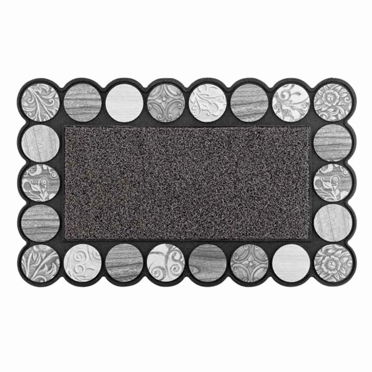 Tapis d'Entrée Déco "Volea" 45x75cm Gris