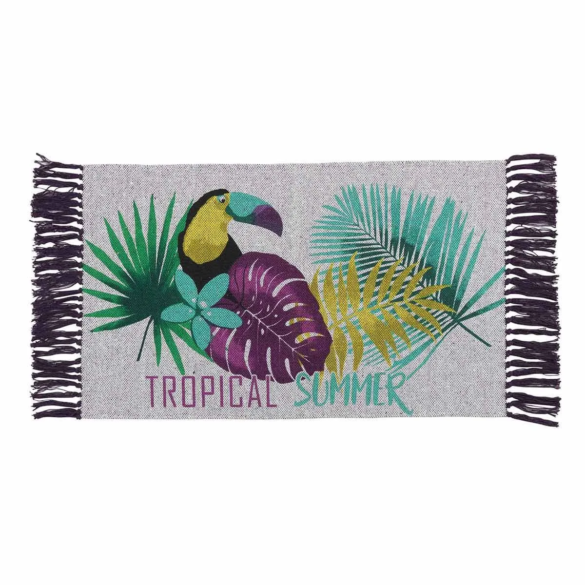 Tapis Déco À Franges "hawaina" 50x80cm Multicolore