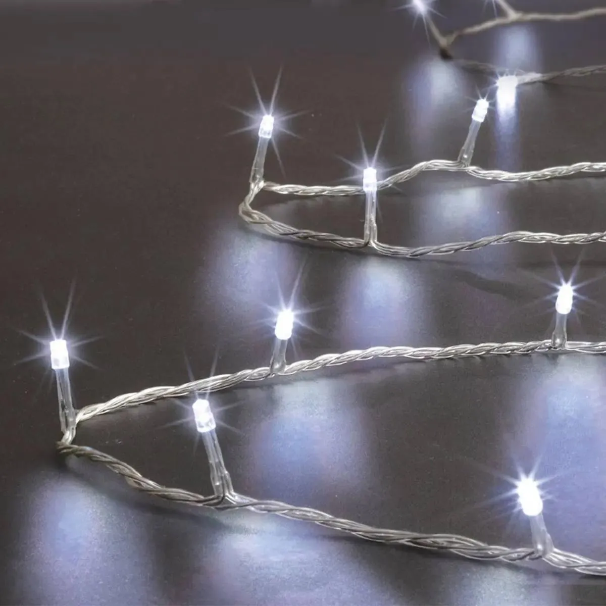 Guirlande Lumineuse 200 Led 20m Avec Timer Extérieur Blanc Froid Fil Transparent - Feeric Lights & Christmas