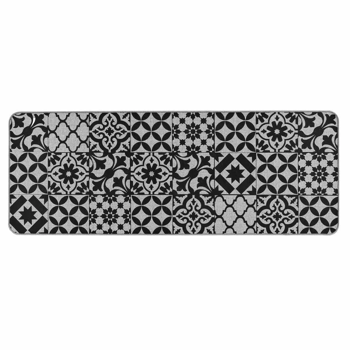 Tapis Tissé Imprimé "bizancia" 45x120cm Gris