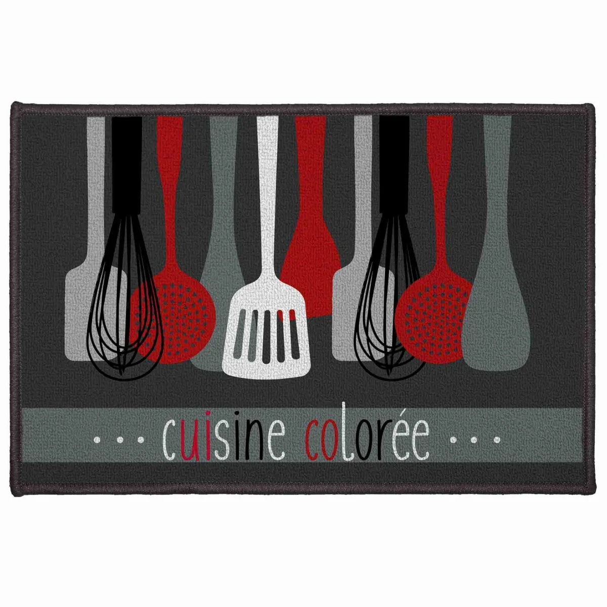 Tapis De Cuisine "cuisinette" 40x60cm Gris