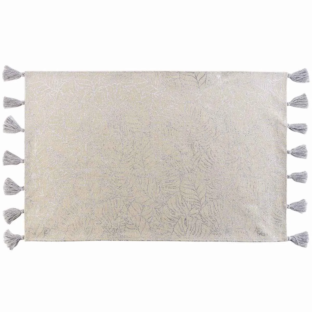 Tapis Déco Imprimé "solea" 60x90cm Argent