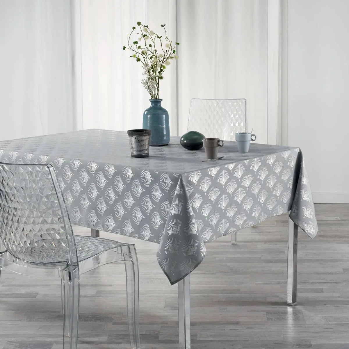 Nappe Rectangle "goldy" 150x240cm Gris