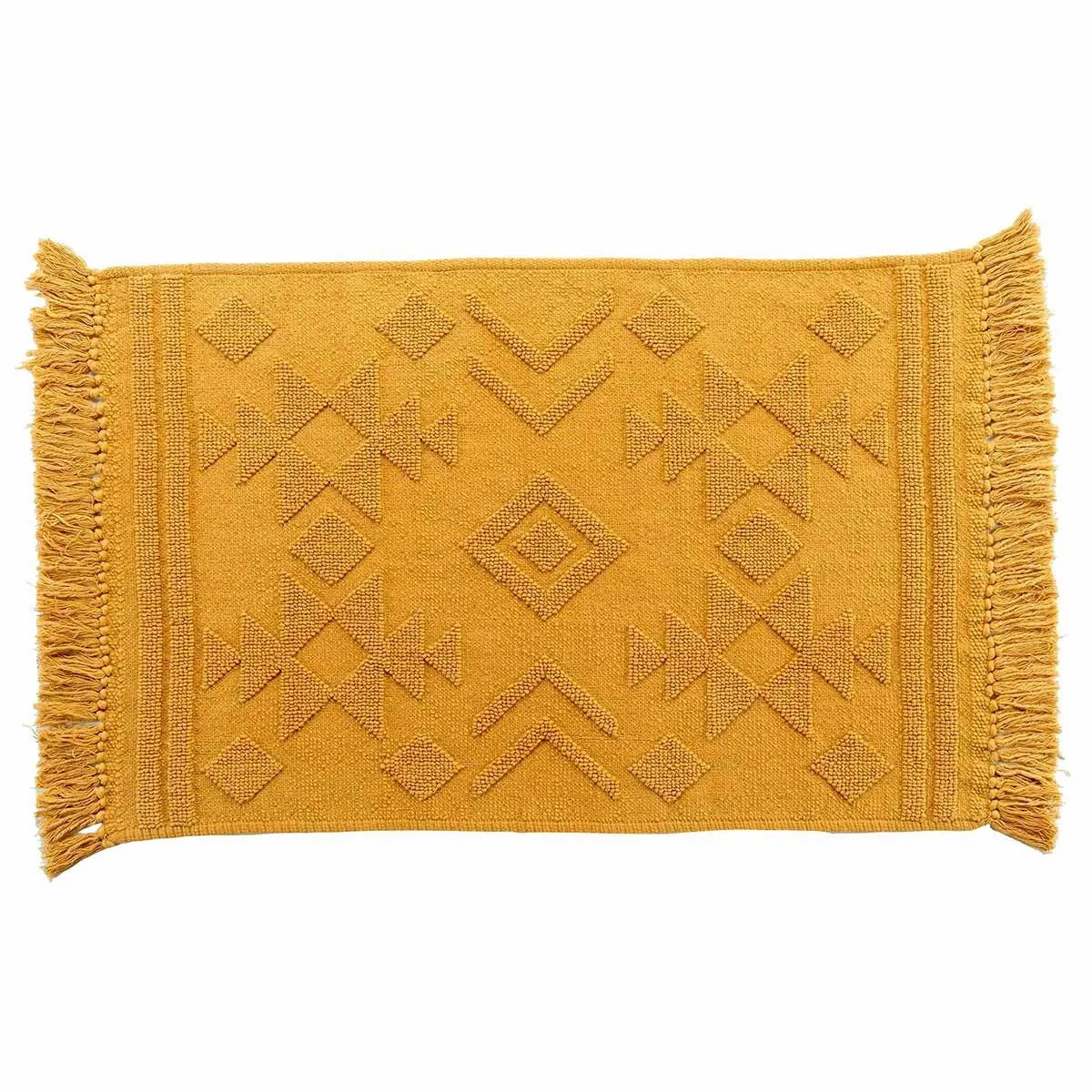 Tapis Déco À Franges "cilaos" 60x90cm Safran