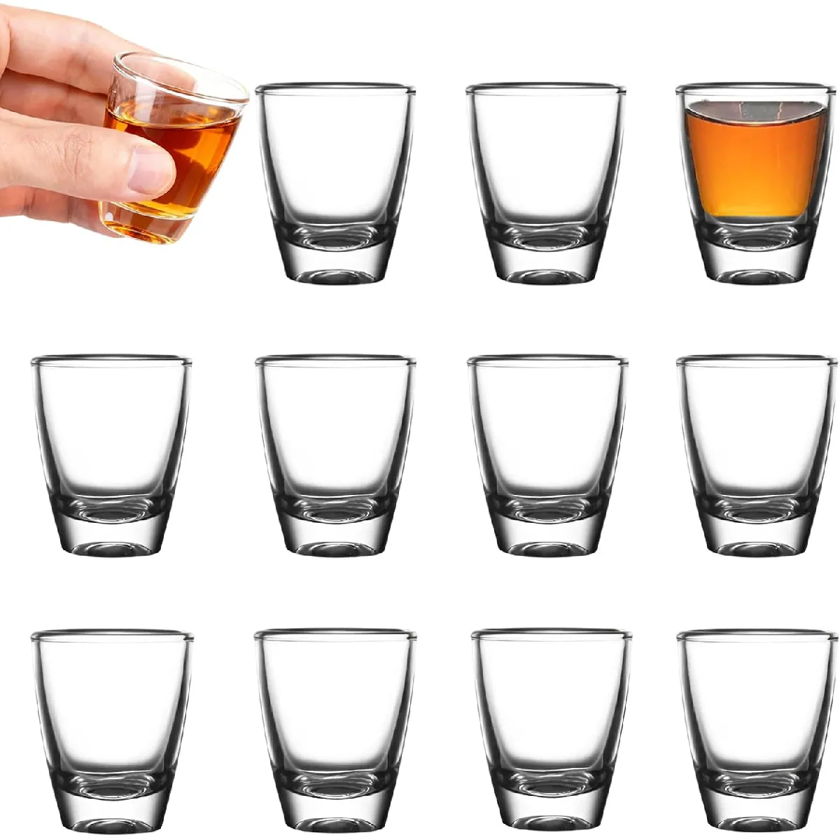Lot De 6 Verres À Shot 30 ml - Verre Transparent Robuste