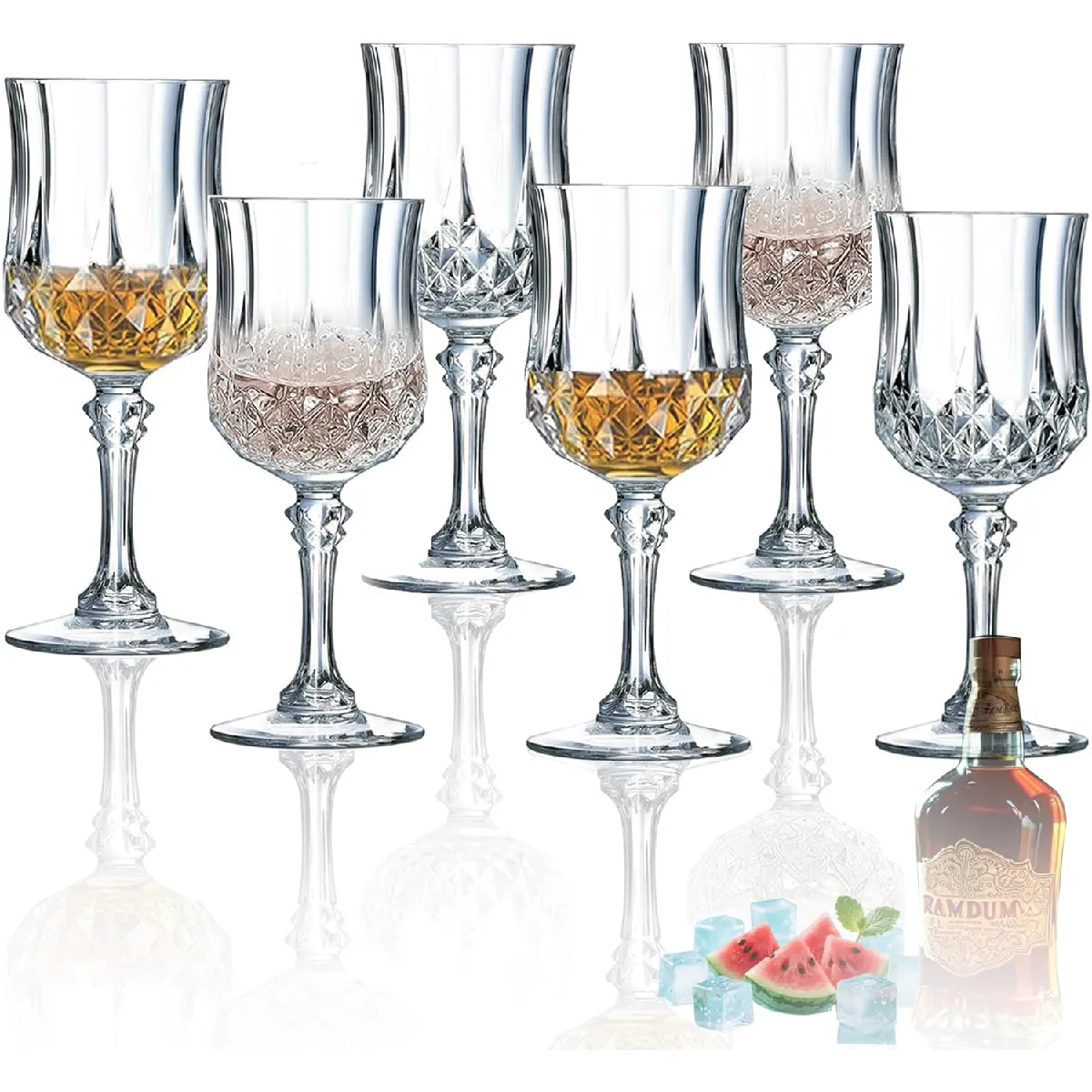 Lot De 6 Verres À Shot En Verre - 50 ml, Élégants