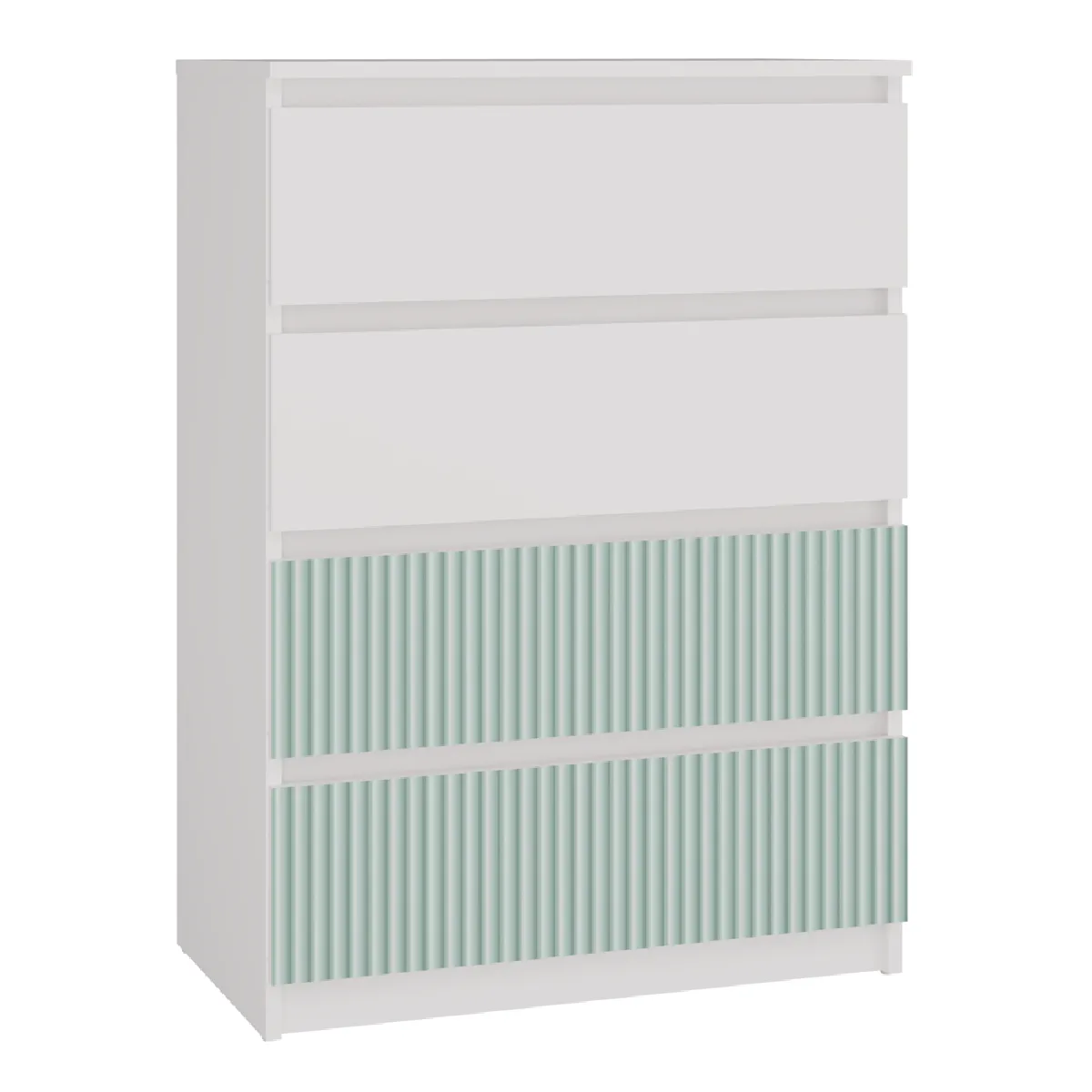 Commode, blanc / menthe, 70 x 97 x 40 cm