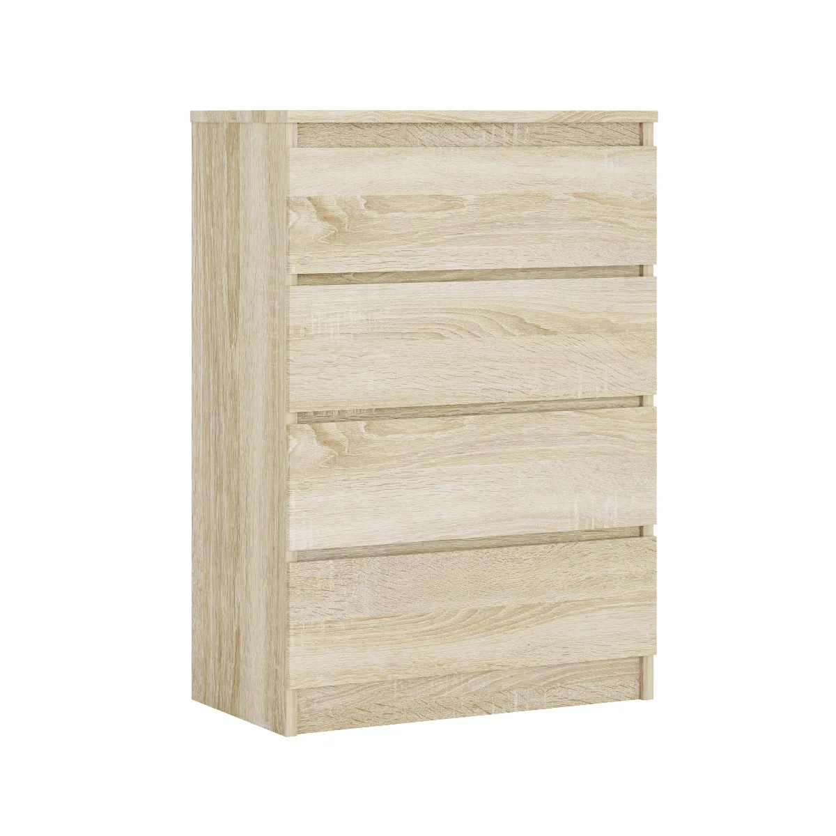 Commode 4 Tiroirs, Chêne Sonoma, 70 X 39 X 101 Cm