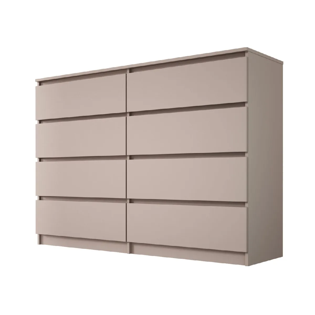 Commode 8 tiroirs, caramel, 139 x 39 x 101 cm