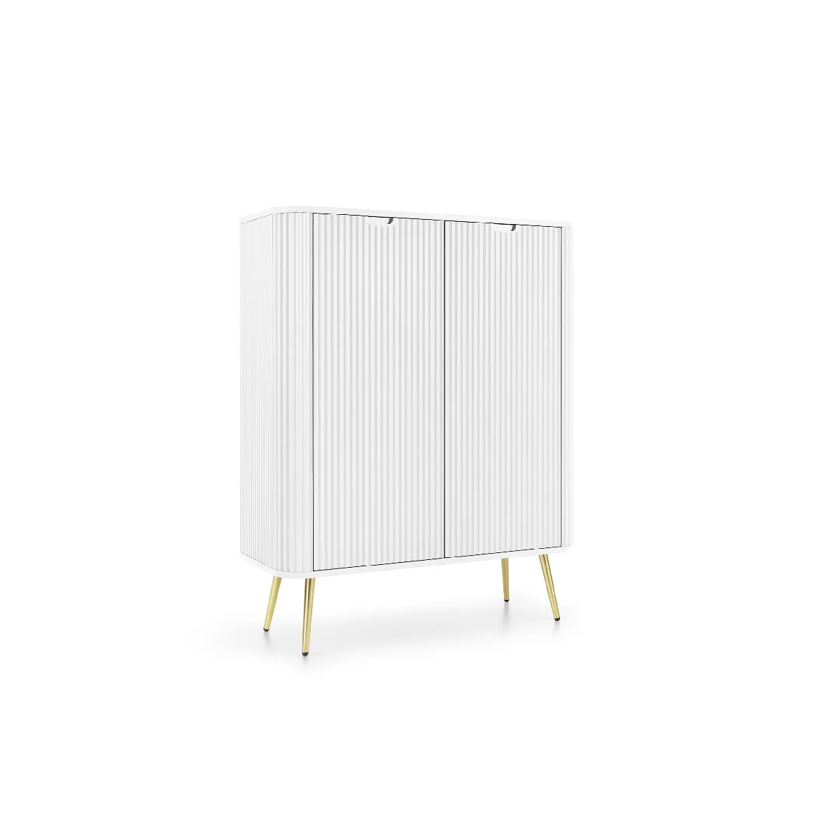 Commode: blanc, pieds or, 103 cm x 129 cm x 39 cm