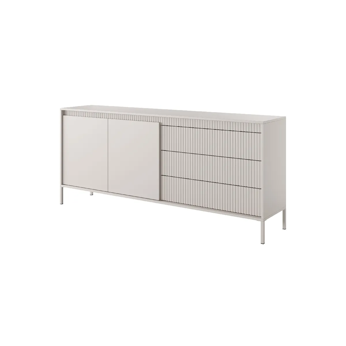 Buffet: 3 Tiroirs, 2 Portes, Cachemire, 81,4 X 187,1 X 39,5