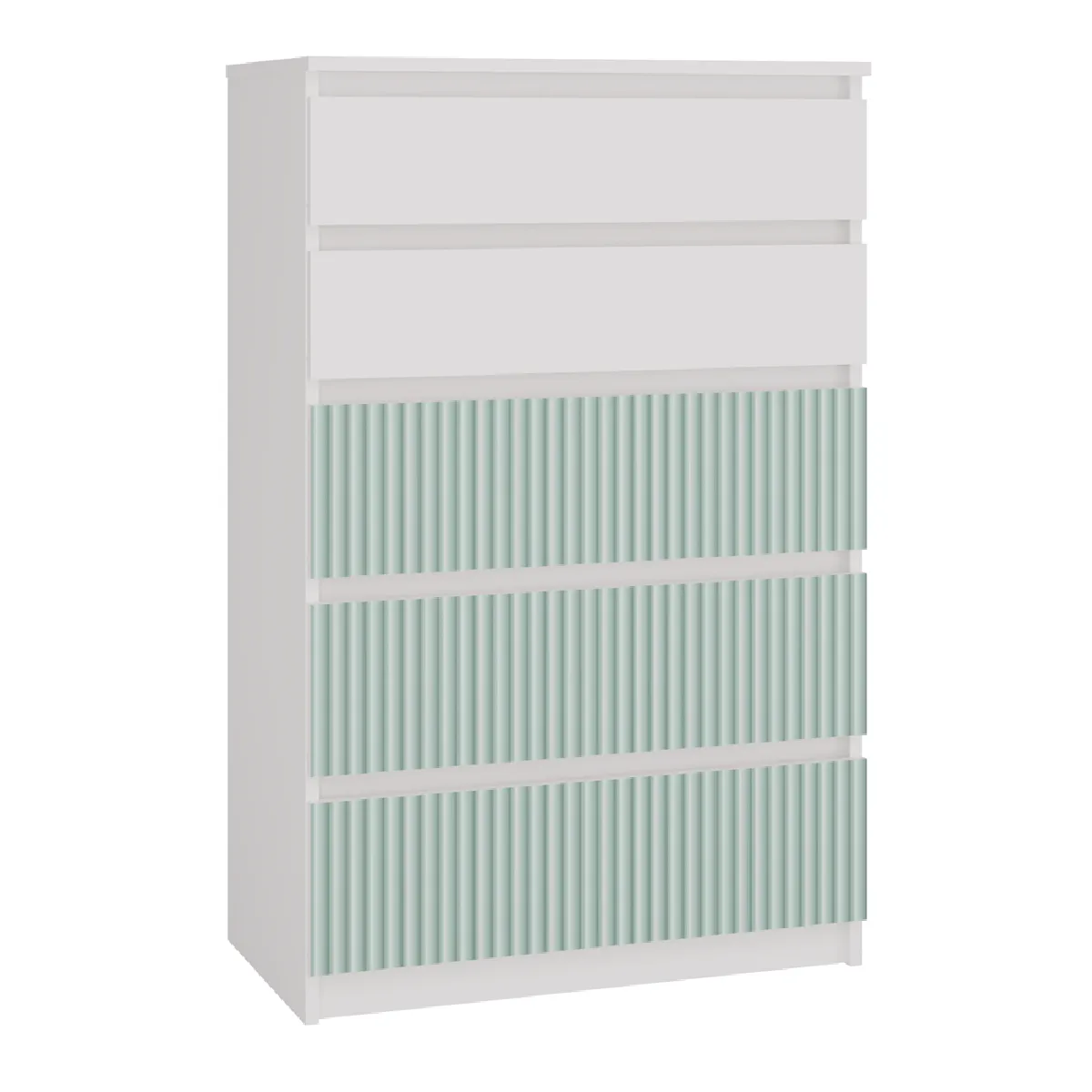 Commode, blanc / menthe, 70 x 109,5 x 40 cm