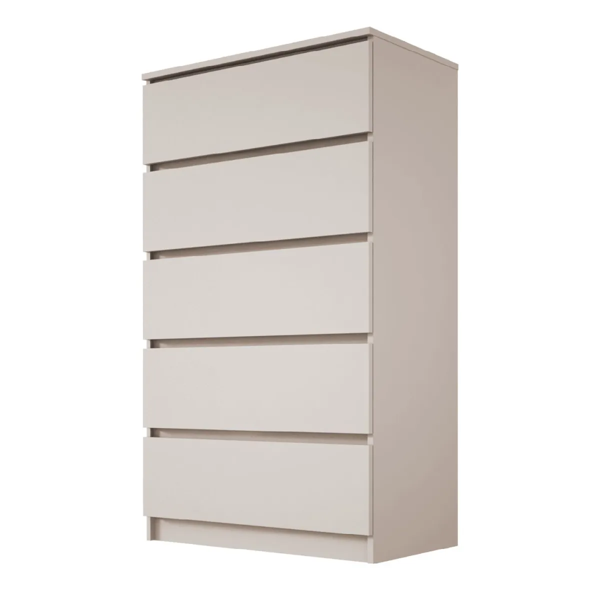 Commode 5 tiroirs, cachemire, 70 x 39 x 125 cm