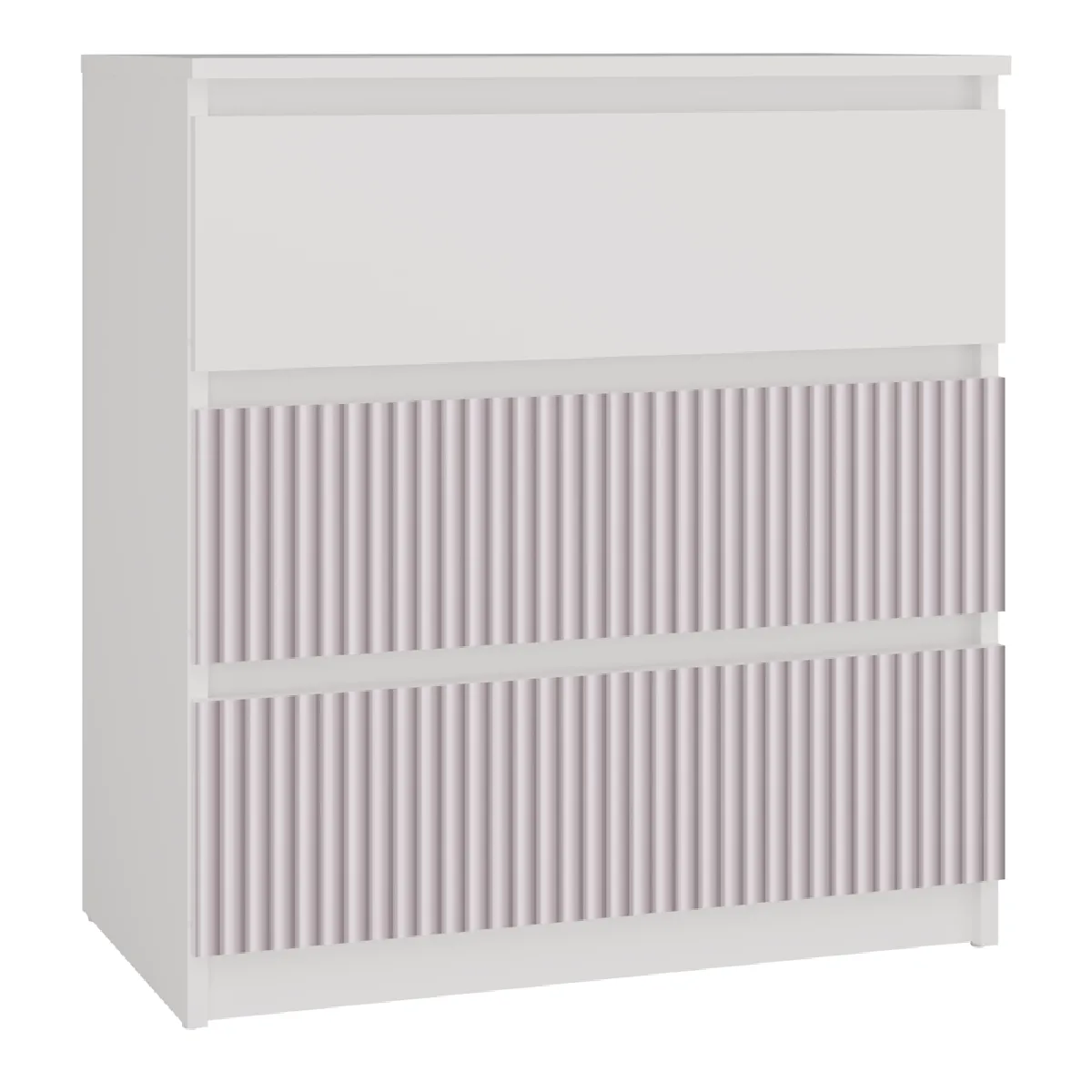 Commode, blanc / rose, 70 x 75 x 40 cm