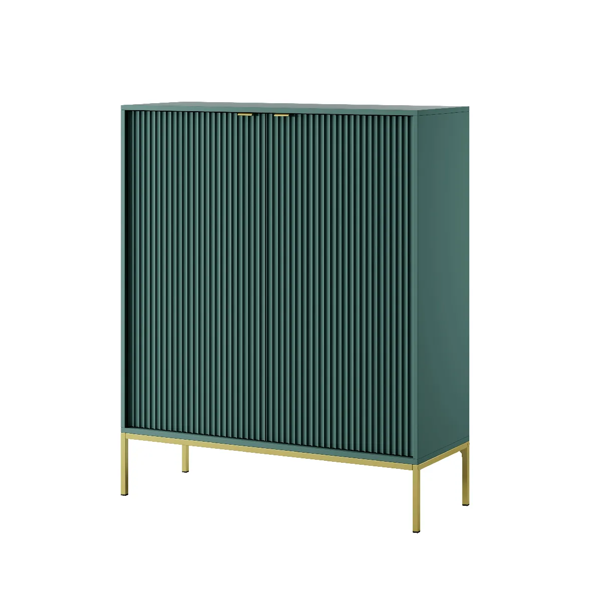 Commode: 2 Portes, labrador, or, 104 x 125 x 39 cm, poignées dorées