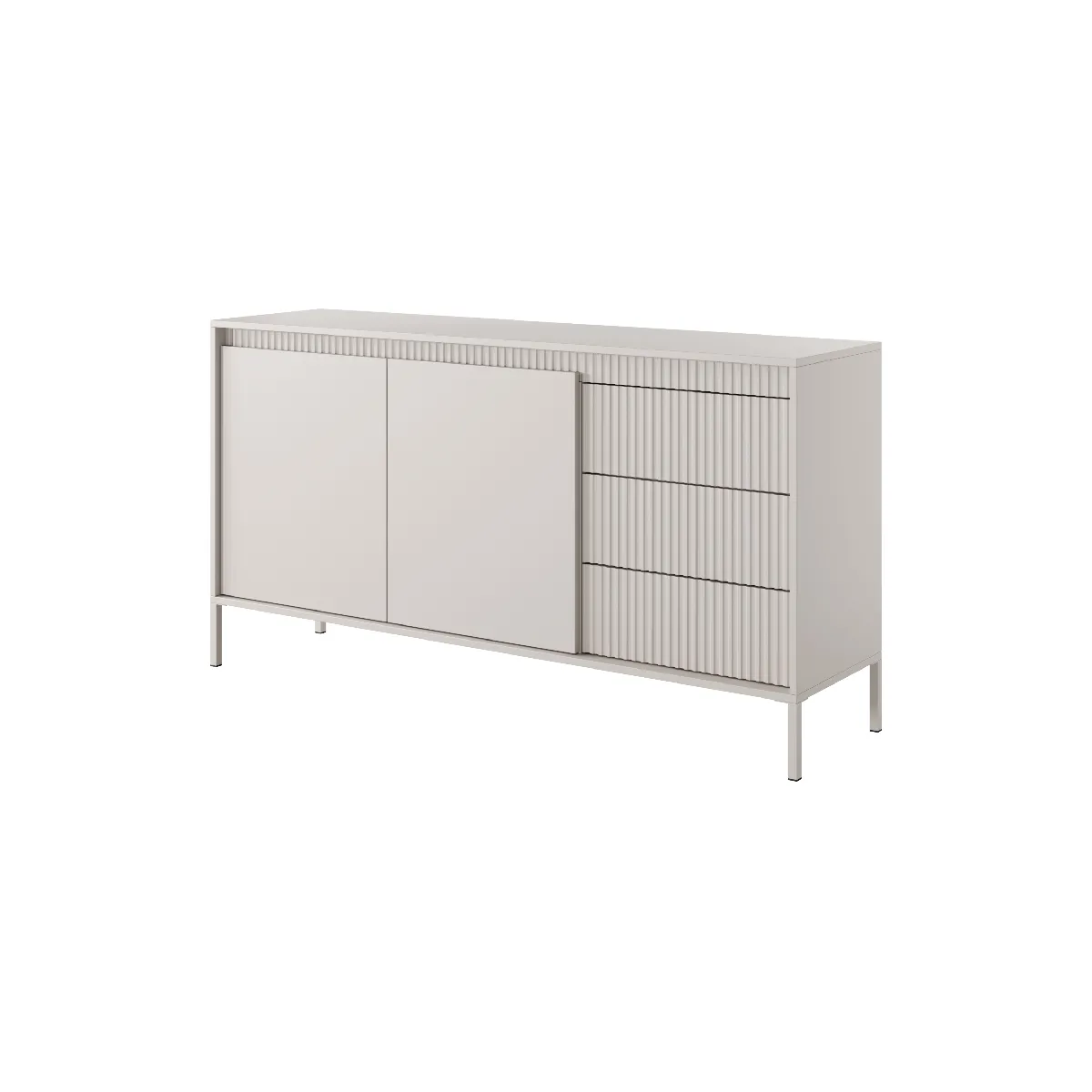 Buffet: 3 Tiroirs, 2 Portes, Cachemire, 81,4 X 153,5 X 39,5