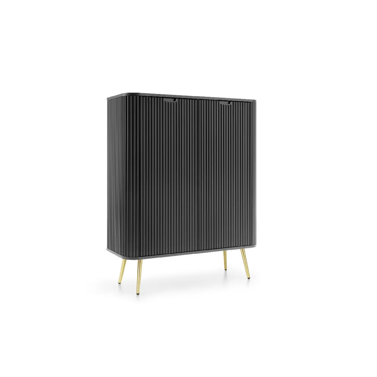 Commode: noir, pieds or, 103 cm x 129 cm x 39 cm