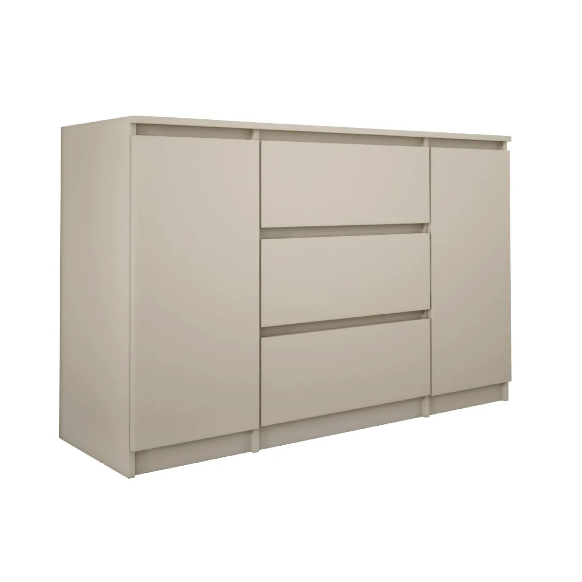 Commode 2 portes 3 tiroirs, 120 x 78 x 39 cm, couleur: beige