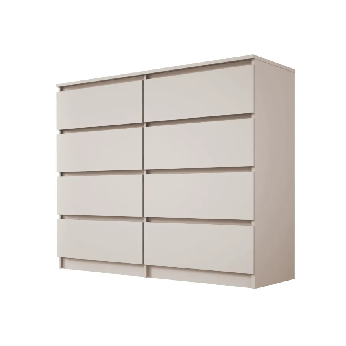 Commode 8 tiroirs, cachemire, 120 x 39 x 101 cm