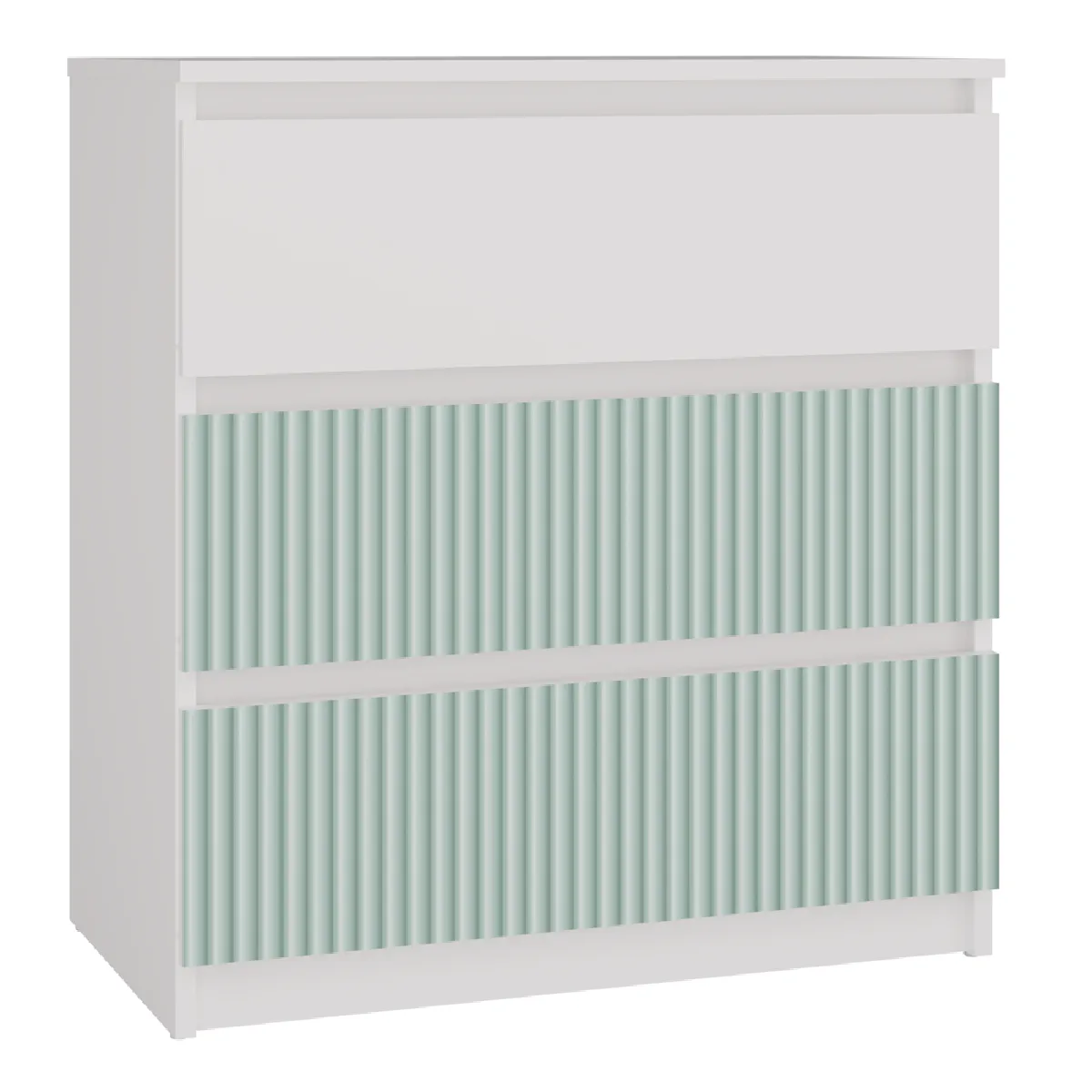 Commode, blanc / menthe, 70 x 75 x 40 cm