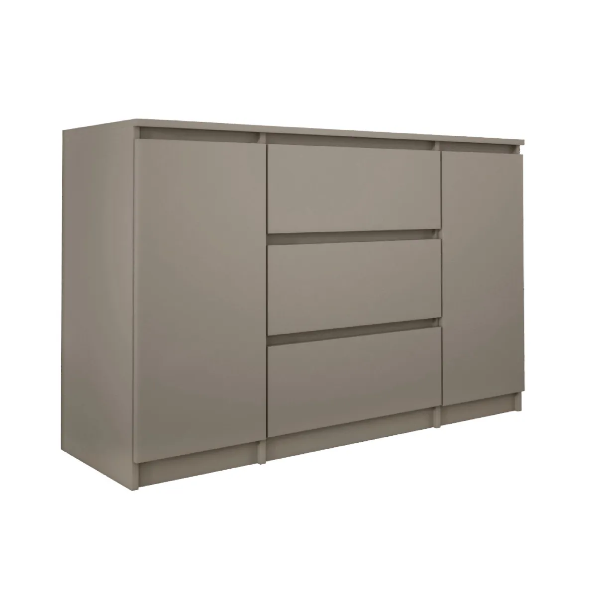 Commode 2 portes 3 tiroirs, 120 x 78 x 39 cm, couleur: brun