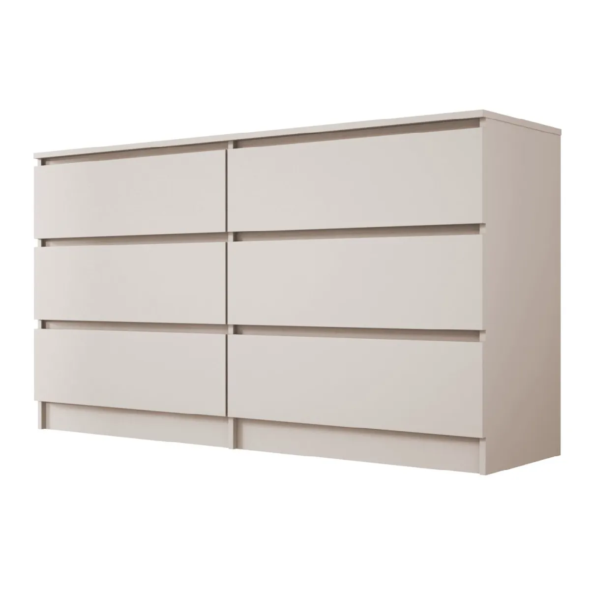 Commode 6 tiroirs, cachemire, 139 x 39 x 79 cm