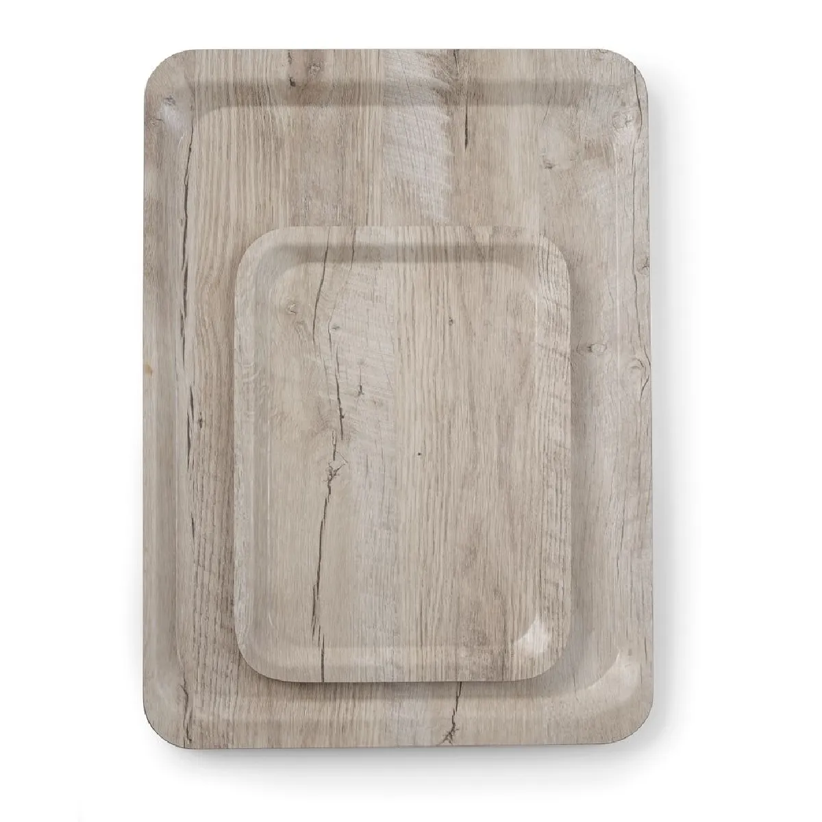 Plateau de Service en mélamine avec imprimé bois 240x340mm - Hendi - Bois - l34- L0.1- P24- h0.1- Mélaminé