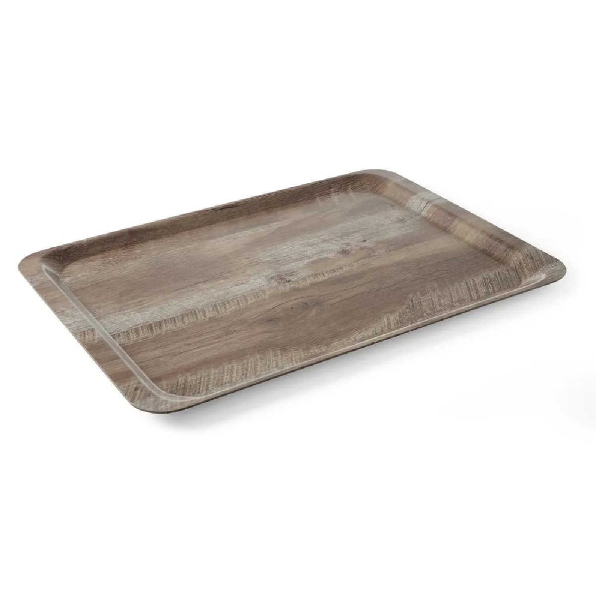 Plateau de Service en mélamine avec imprimé bois 370x530mm - Hendi - Bois - l53- L0.1- P37- h0.1- Mélaminé