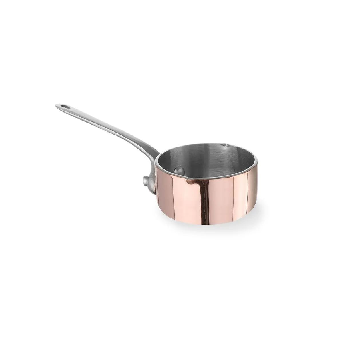 Casserole Miniature En Cuivre Avec Bec Verseur, Diamètre 85 X (h) 50 Mm Hendi 607039