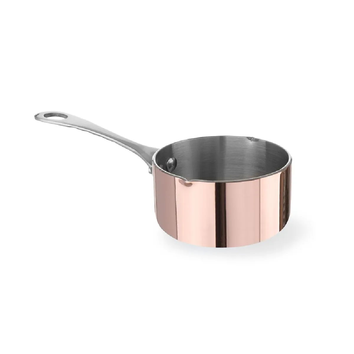 Casserole Miniature En Cuivre Avec Bec Verseur, Diamètre 75 X (h) 40 Mm Hendi 607022