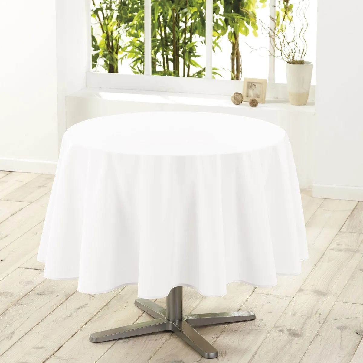 Nappe Ronde Antitache "essentiel" 180cm Blanc
