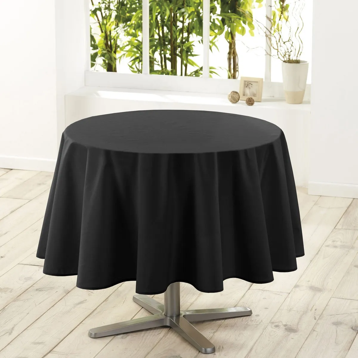 Nappe Ronde Antitache "essentiel" 180cm Noir