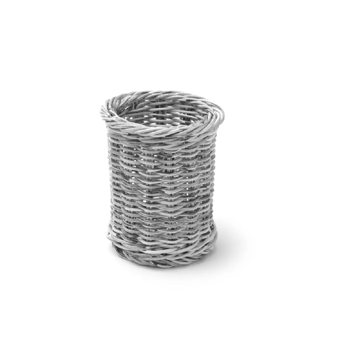 Panier À Couverts Pour Fourchettes, Couteaux, Cuillères, Rond, Gris Chiné, Diamètre 100x120 Mm - Hendi 426197