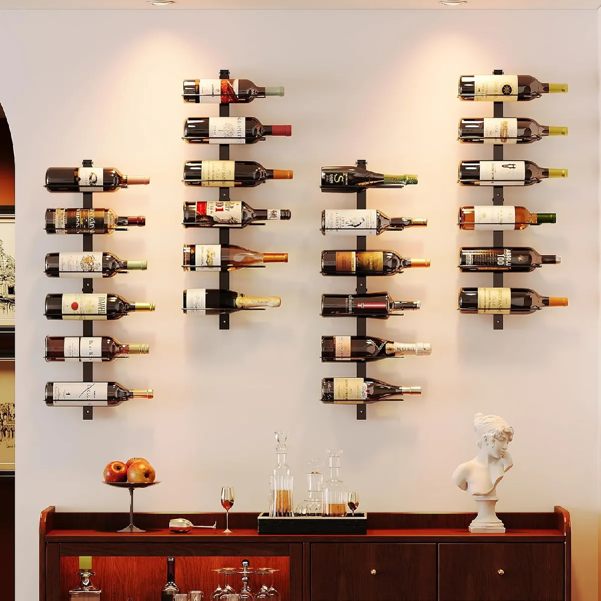 Casier À Vin Mural Métal Modulable 12 Bouteilles