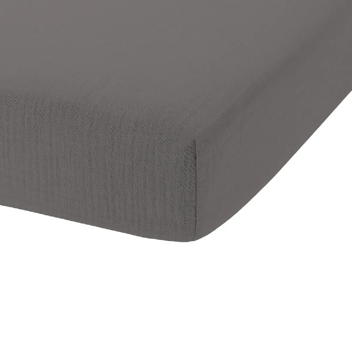 Drap Housse 100% Gaze De Coton Taille 140 X 190 Cm Couleur Anthracite