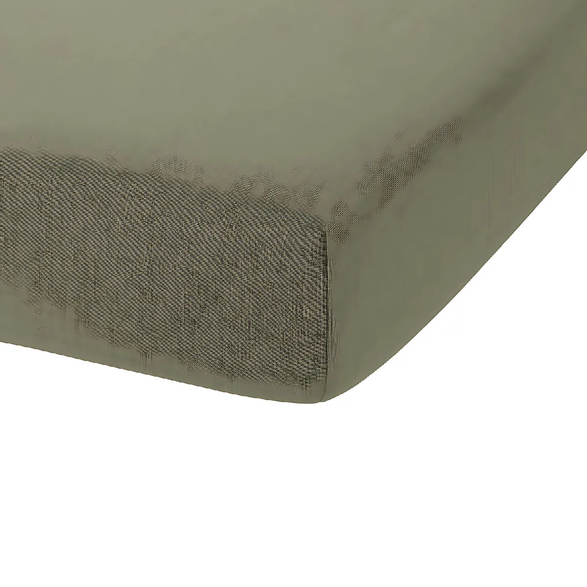 Drap Housse 100% Gaze De Coton 74 Fils: Taille - 140 X 190 Cm, Couleur - Kaki