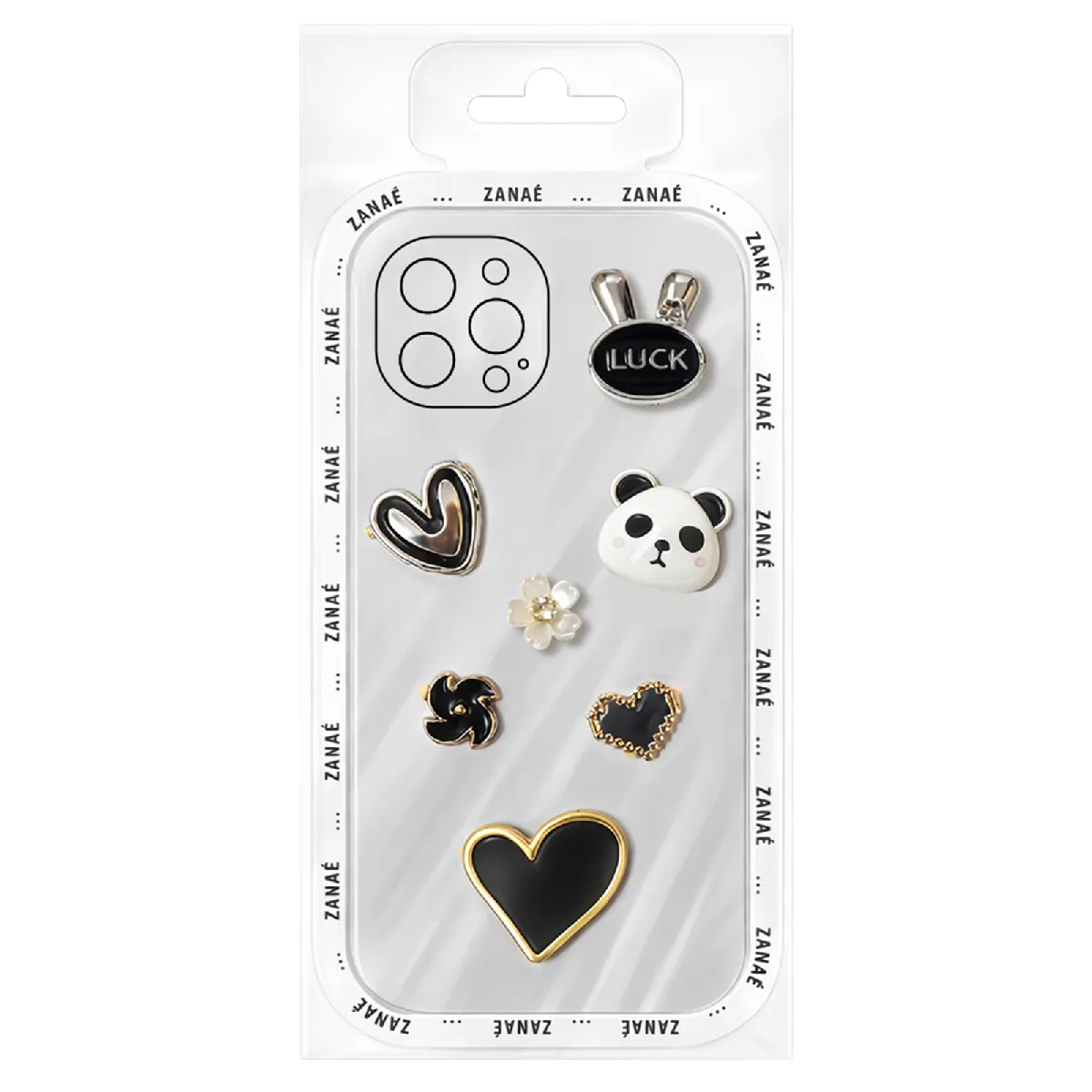 Stickers 3d Relief Pour Smartphone Et Coque Pearl Panda Motifs Décoratifs Dorée Zanaé