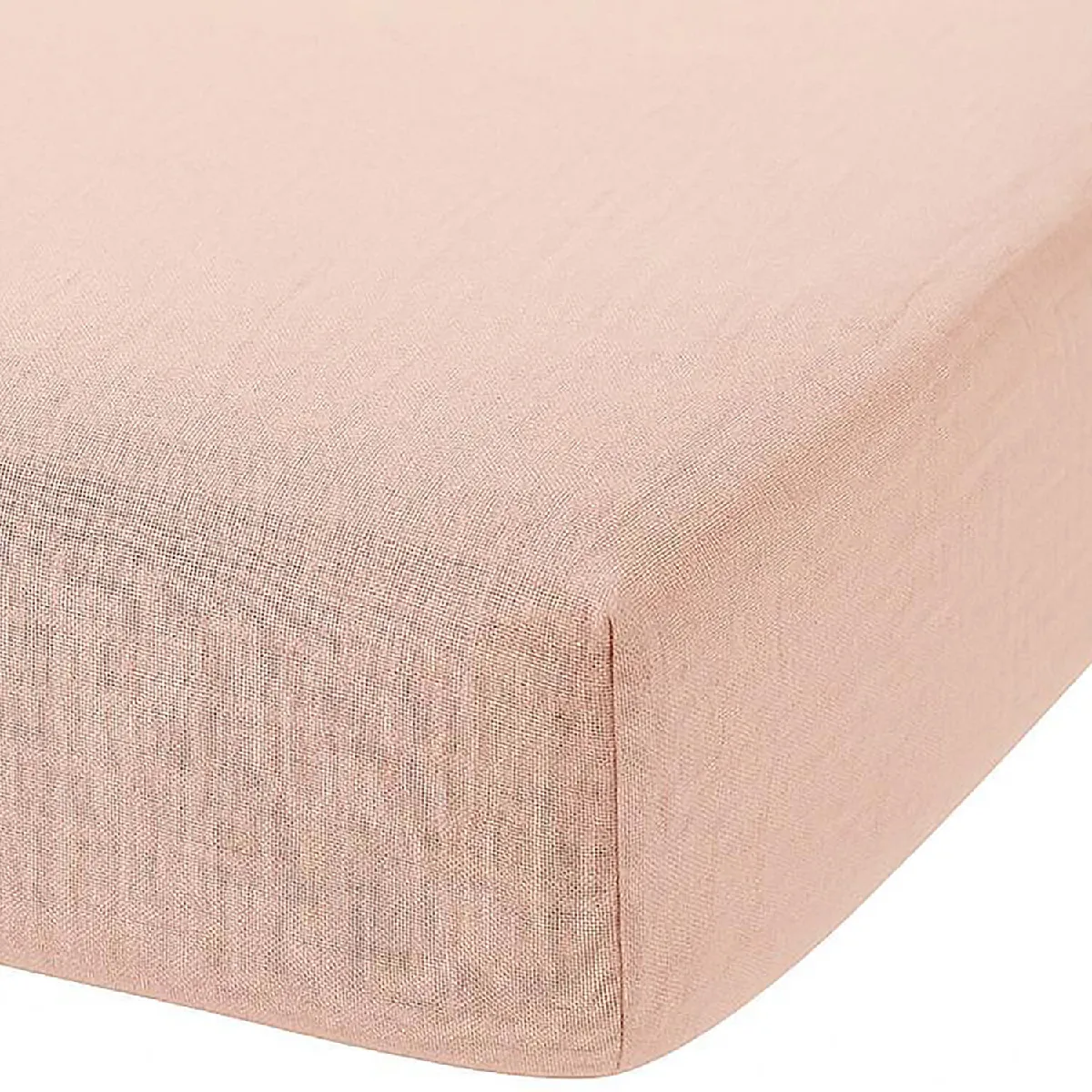 Drap Housse 100% Gaze De Coton 74 Fils: Couleur - Rose, Taille - 90 X 190 Cm