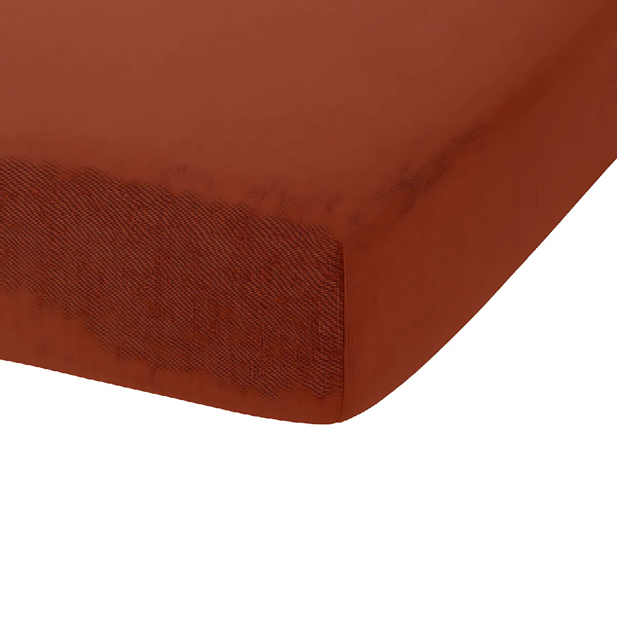 Drap Housse 100% Gaze De Coton 74 Fils: Couleur - Orange, Taille - 90 X 190 Cm