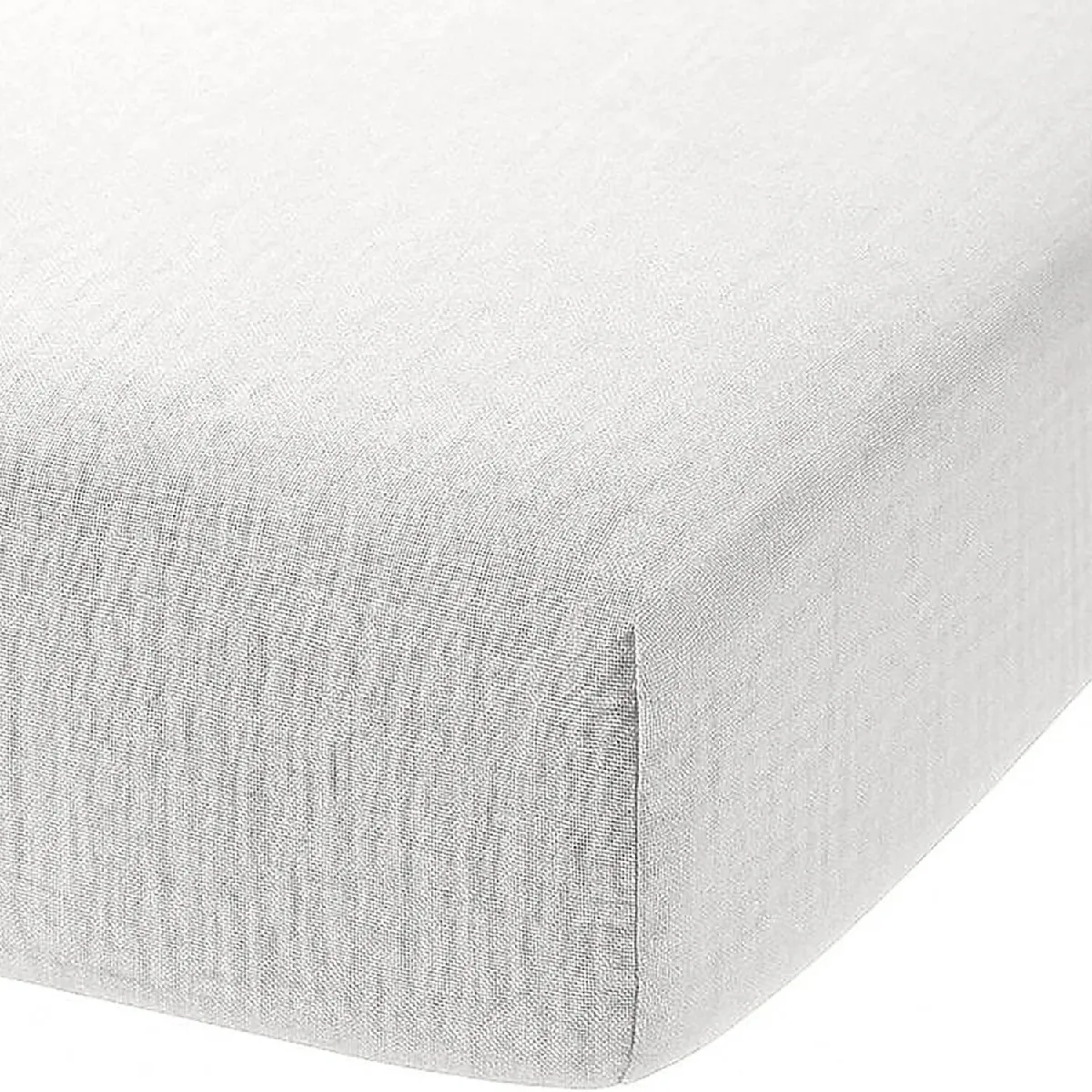 Drap Housse 100% Gaze De Coton 74 Fils: Couleur - Blanc, Taille - 90 X 190 Cm