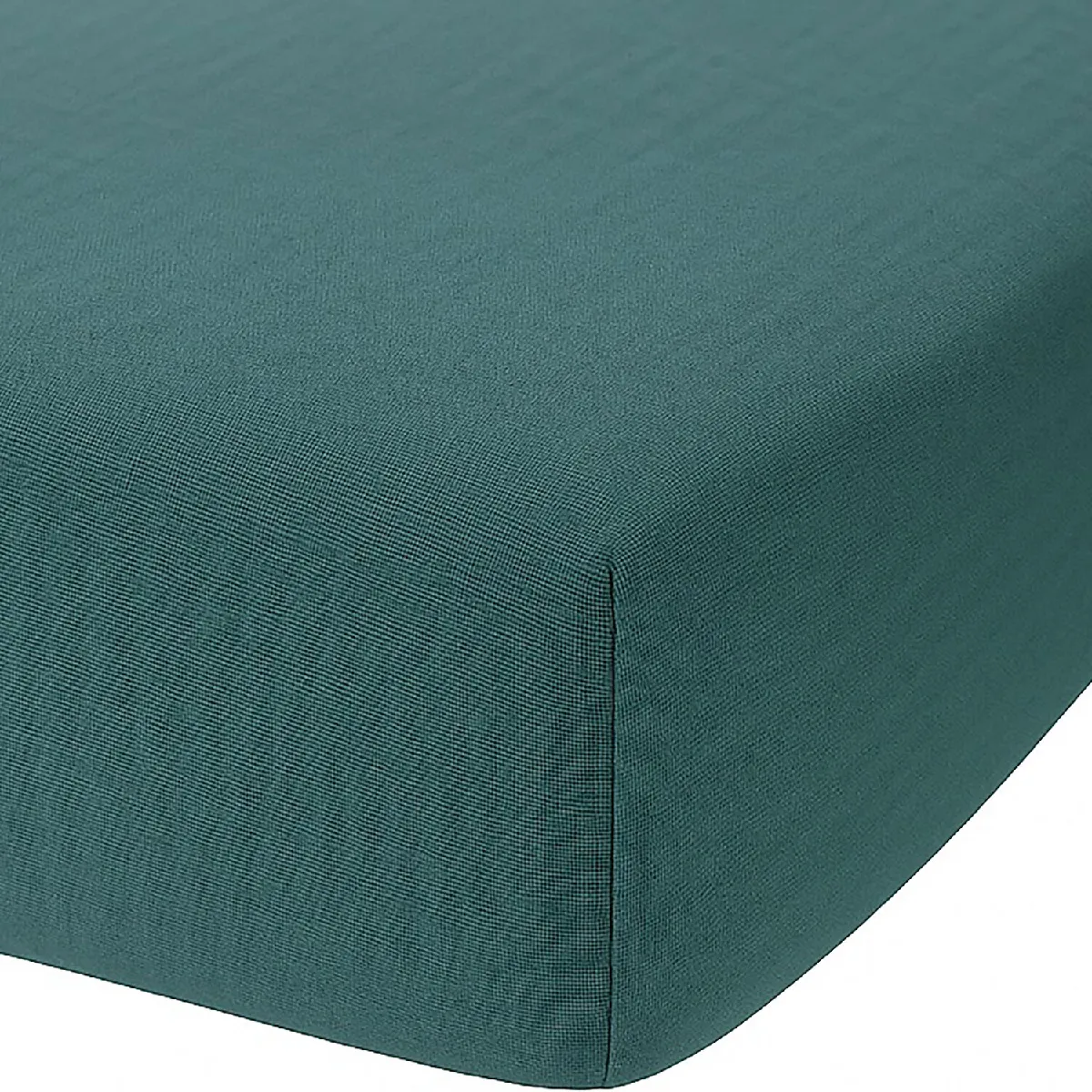 Drap Housse 100% Gaze De Coton 74 Fils: Couleur - Bleu, Taille - 90 X 190 Cm
