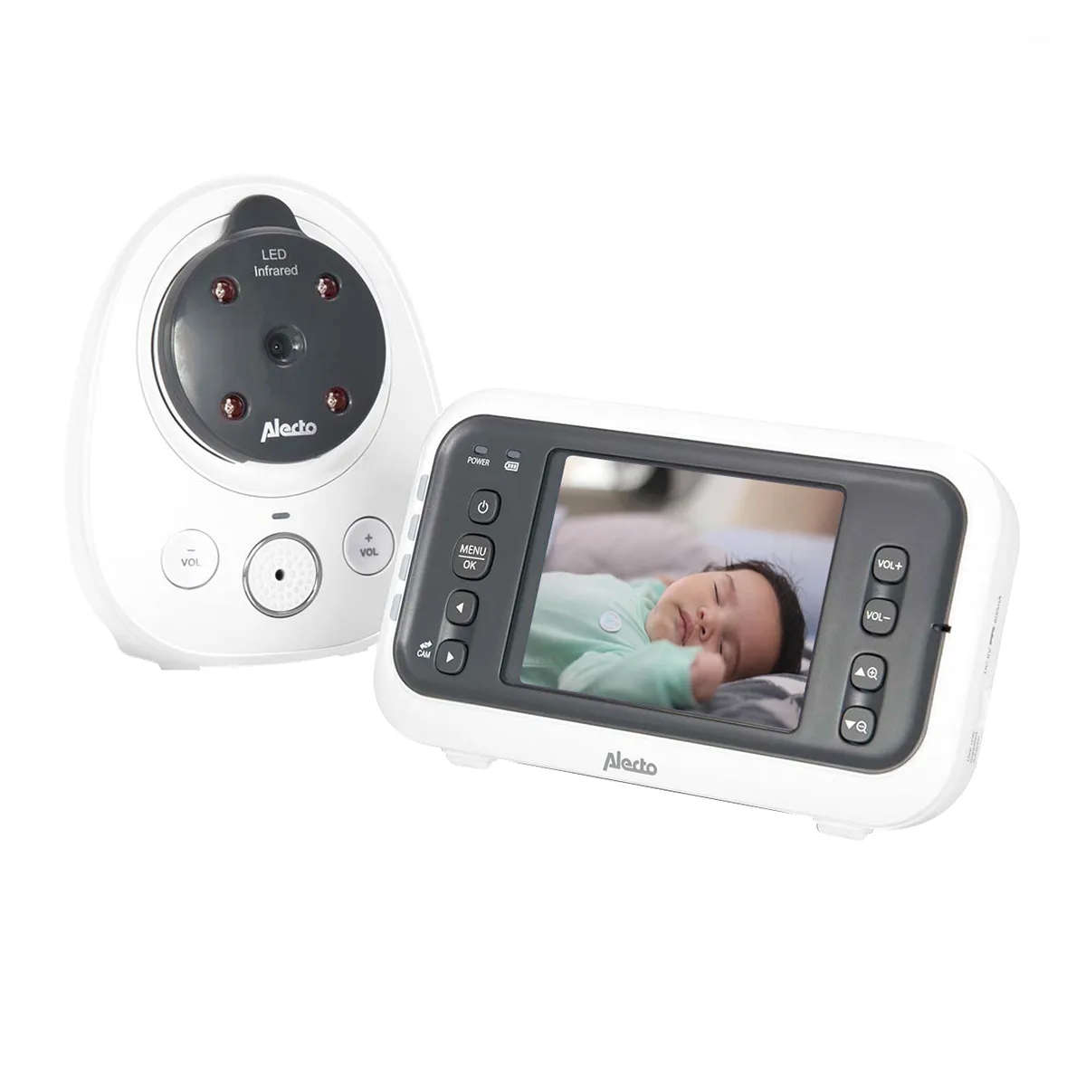 Alecto Dvm-77 Moniteur Vidéo Pour Bébé Anthracite, Blanc