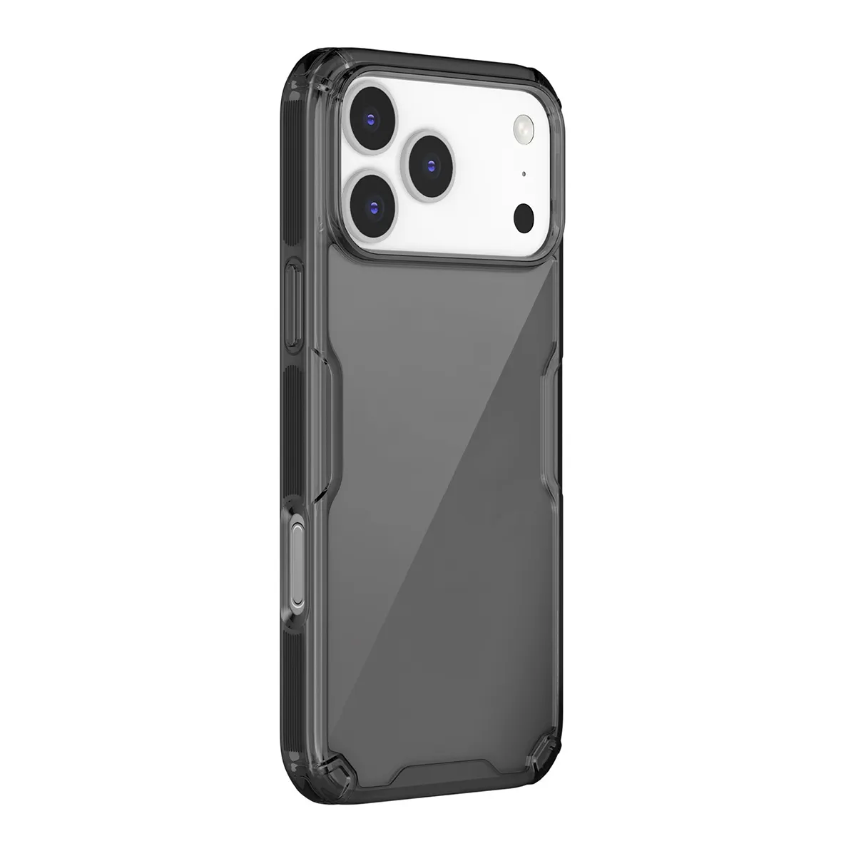 Coque Pour Iphone 17 Pro Max Protection Dos Rigide Et Contours Flexibles Noir Transparent Nillkin