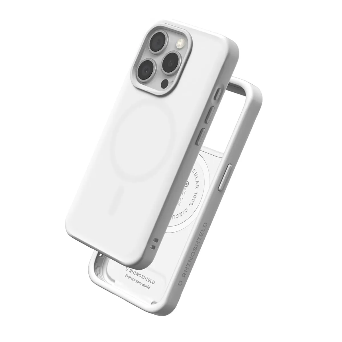 Coque Magsafe Pour Iphone 15 Pro Max Souple Antichoc Série Solidx Blanc Rhinoshield